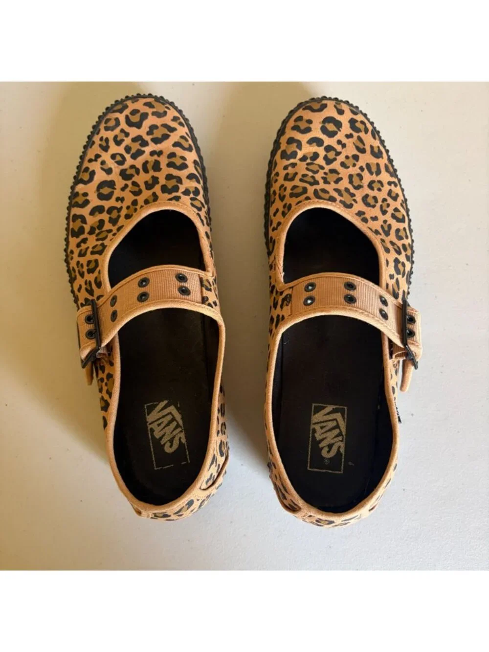 VANS Leopard Print Creeper Mary Janes Men's US 13 Platforms Rare Grunge